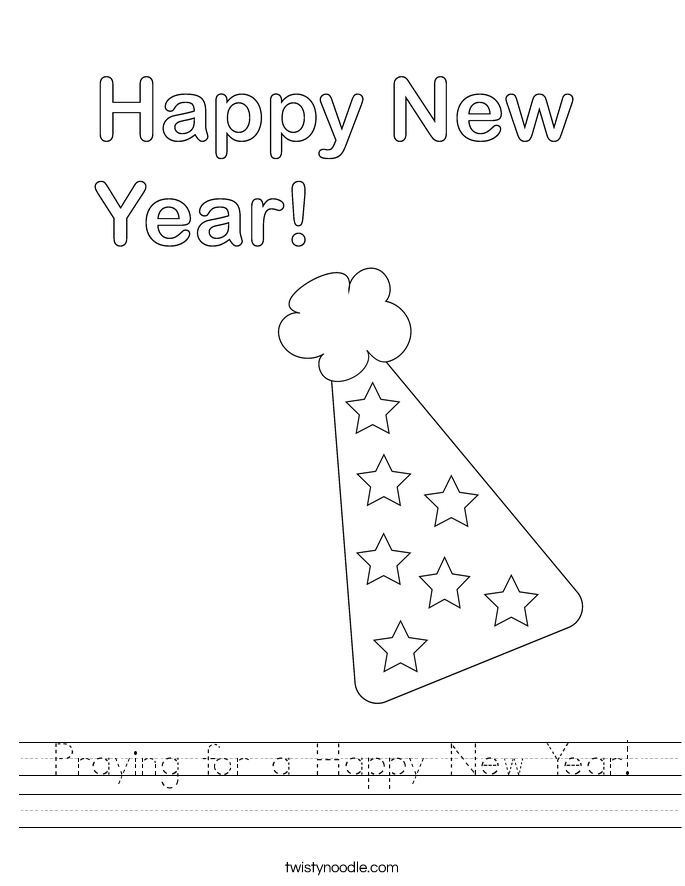 Praying for a Happy New Year! Worksheet