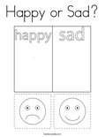 Happy or Sad? Coloring Page