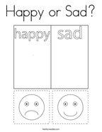 Happy or Sad Coloring Page
