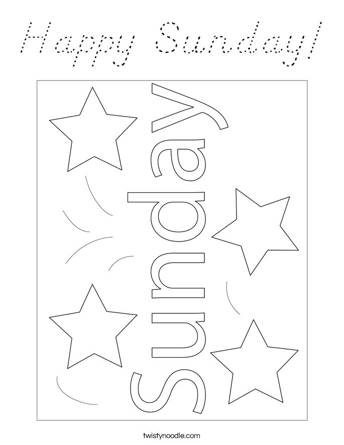 Happy Sunday! Coloring Page