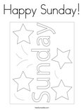 Happy Sunday! Coloring Page