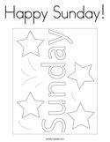 Happy Sunday Coloring Page