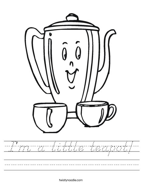 Happy Teapot Worksheet