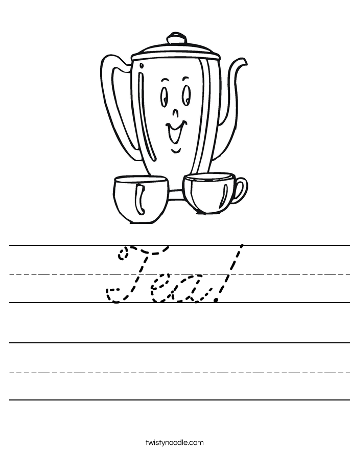 Tea! Worksheet