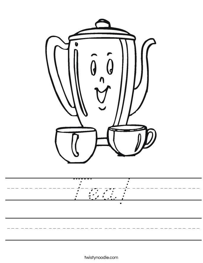 Tea! Worksheet