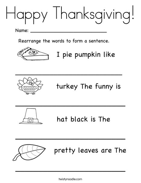 Happy Thanksgiving Coloring Page