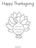 Happy ThanksgivingColoring Page