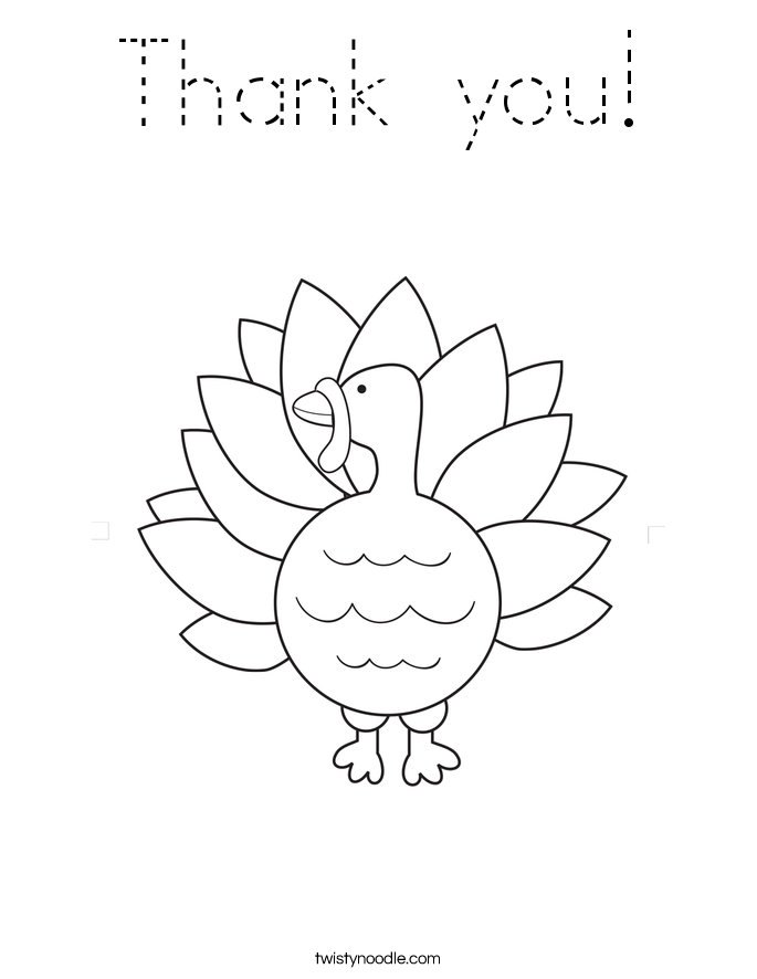 Thank you! Coloring Page
