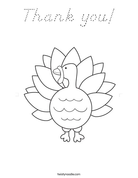 Happy Thanksgiving Coloring Page