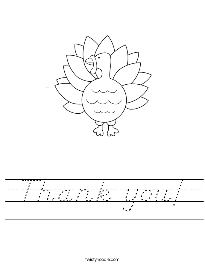 Thank you! Worksheet