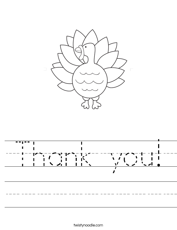 Thank you! Worksheet
