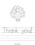 Thank you! Worksheet