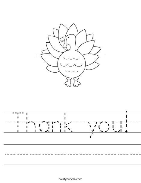 Happy Thanksgiving Worksheet