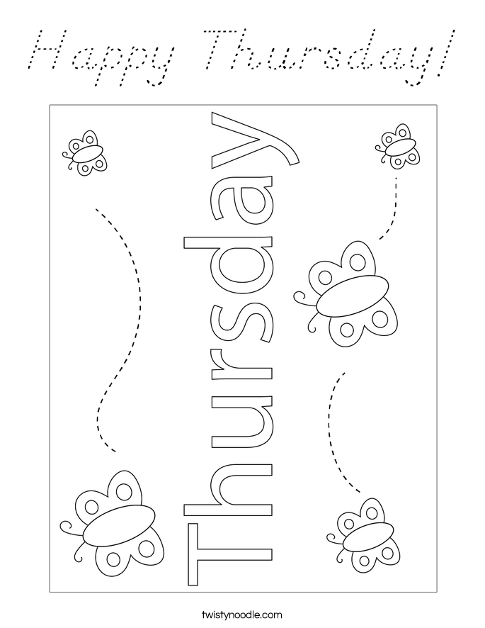 Happy Thursday! Coloring Page
