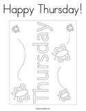 Happy Thursday Coloring Page
