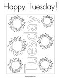 Happy Tuesday Coloring Page