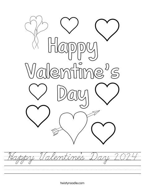 Happy Valentine's Day 2017 Worksheet