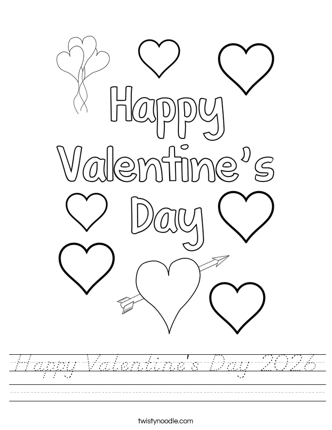 Happy Valentine's Day 2026 Worksheet