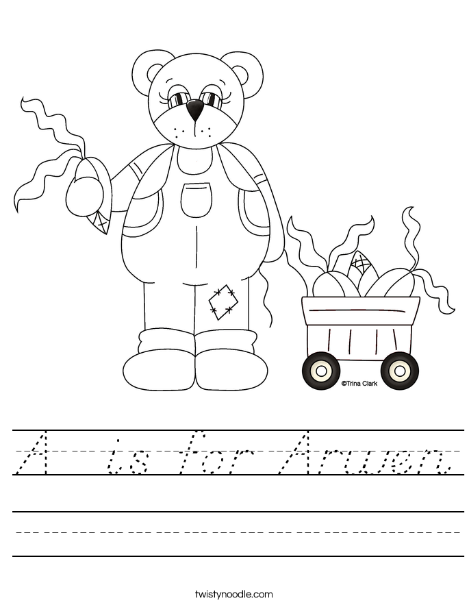 A  is for Arwen Worksheet