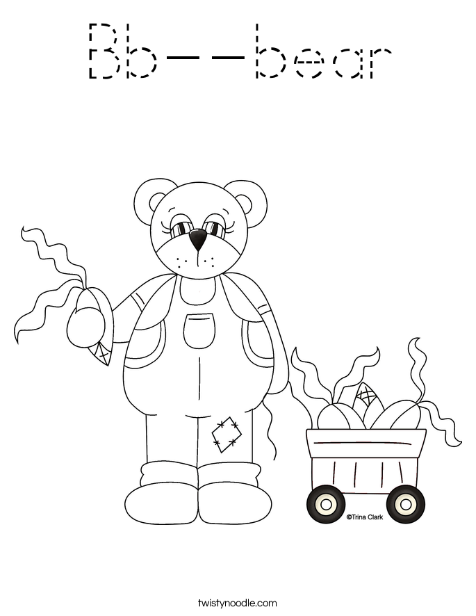 Bb--bear Coloring Page