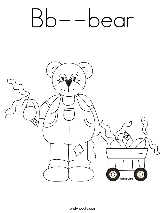 Bb--bear Coloring Page