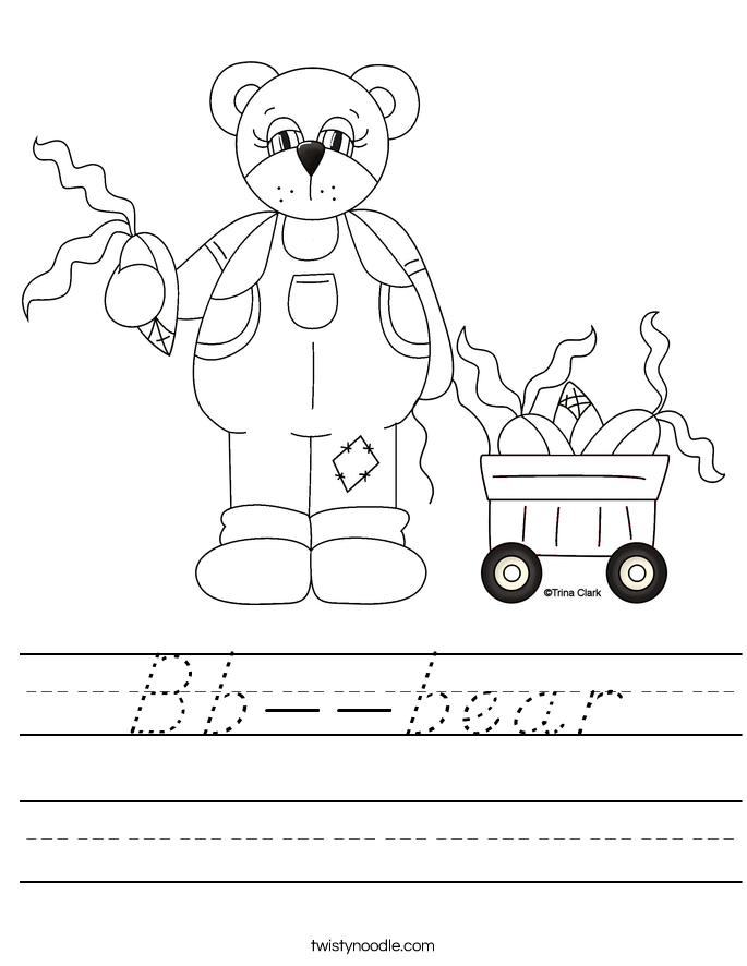 Bb--bear Worksheet