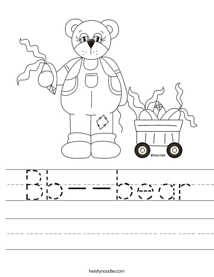Bb--bear Worksheet