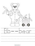 Bb--bear Worksheet