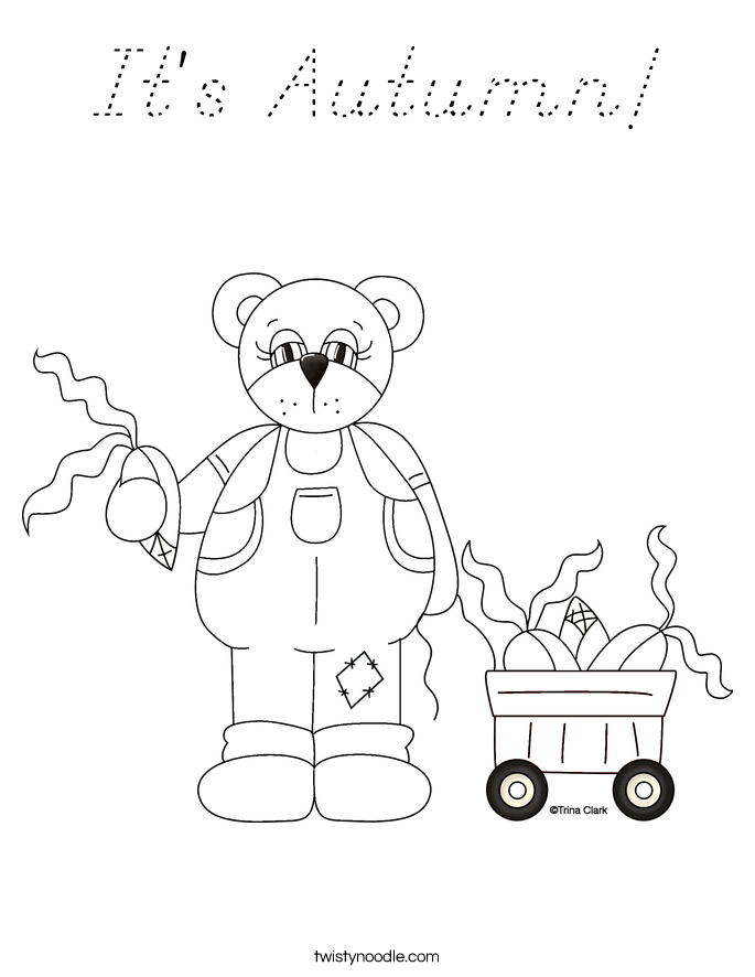 It's Autumn! Coloring Page