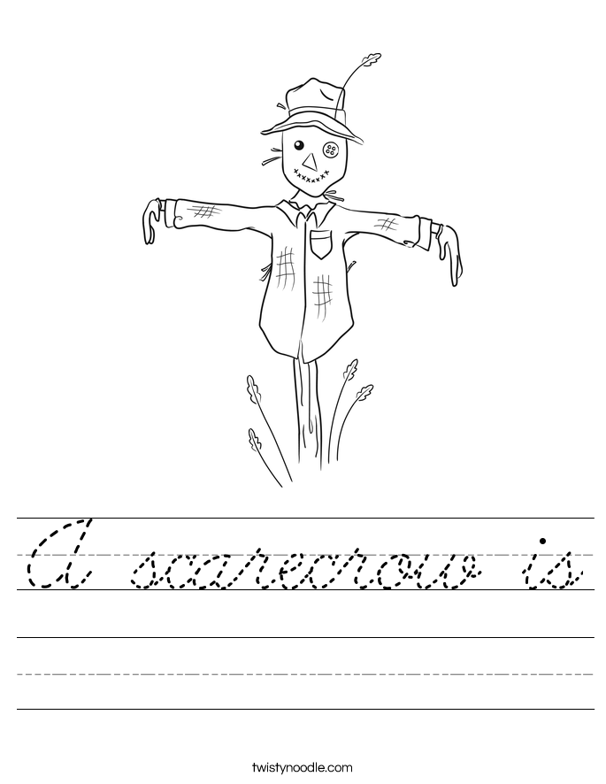 A scarecrow is Worksheet