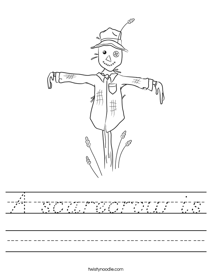 A scarecrow is Worksheet