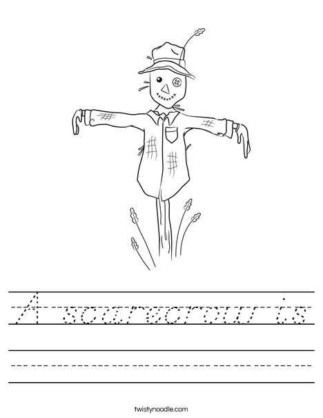 Harvest Hollow Scarecrow Worksheet