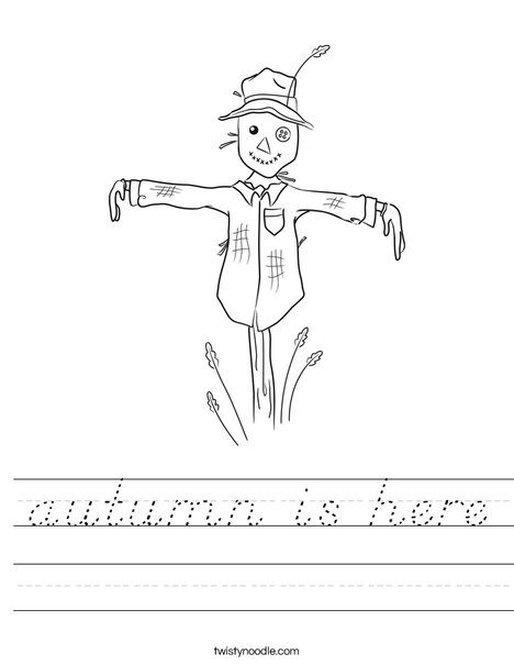Harvest Hollow Scarecrow Worksheet