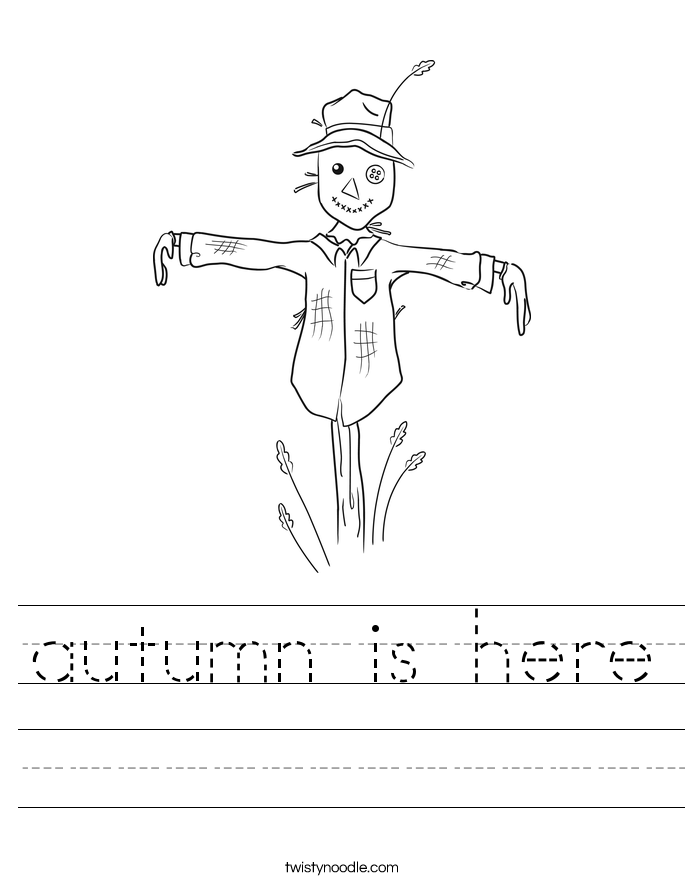 autumn is here Worksheet