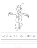 autumn is here Worksheet