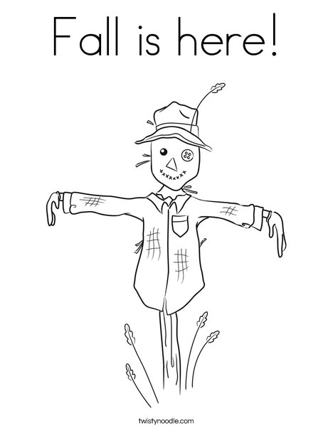 Harvest Hollow Scarecrow Coloring Page