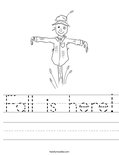 Fall is here! Worksheet