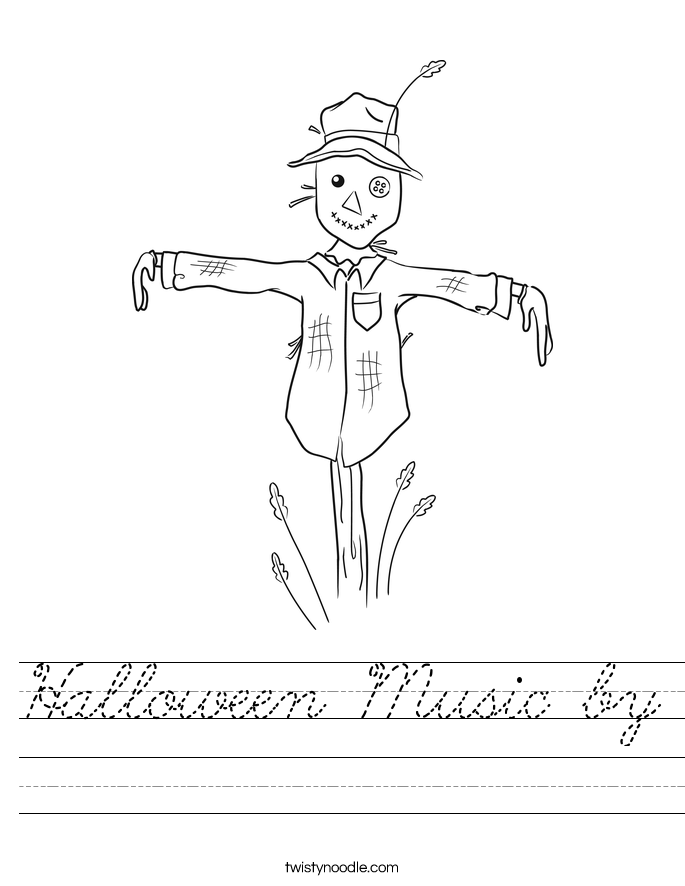 Halloween Music by Worksheet