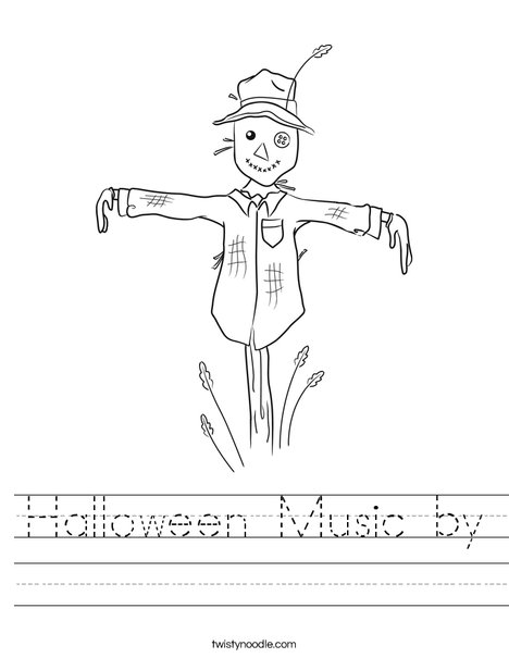 Harvest Hollow Scarecrow Worksheet