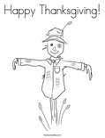 Happy Thanksgiving! Coloring Page