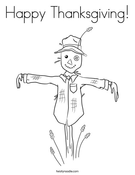 Harvest Hollow Scarecrow Coloring Page