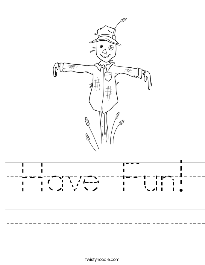 Have Fun Worksheet - Twisty Noodle