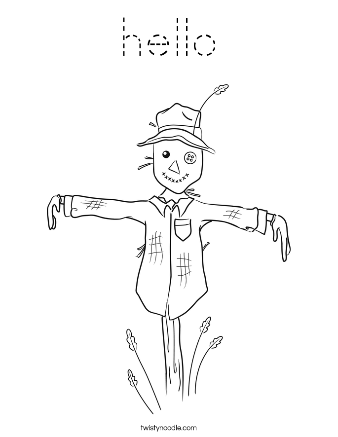 hello Coloring Page