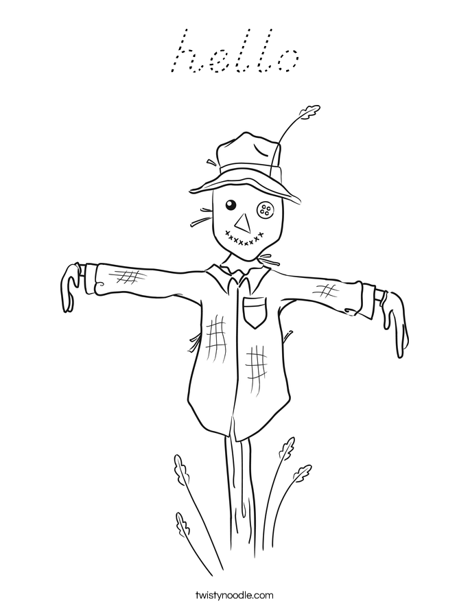 hello Coloring Page