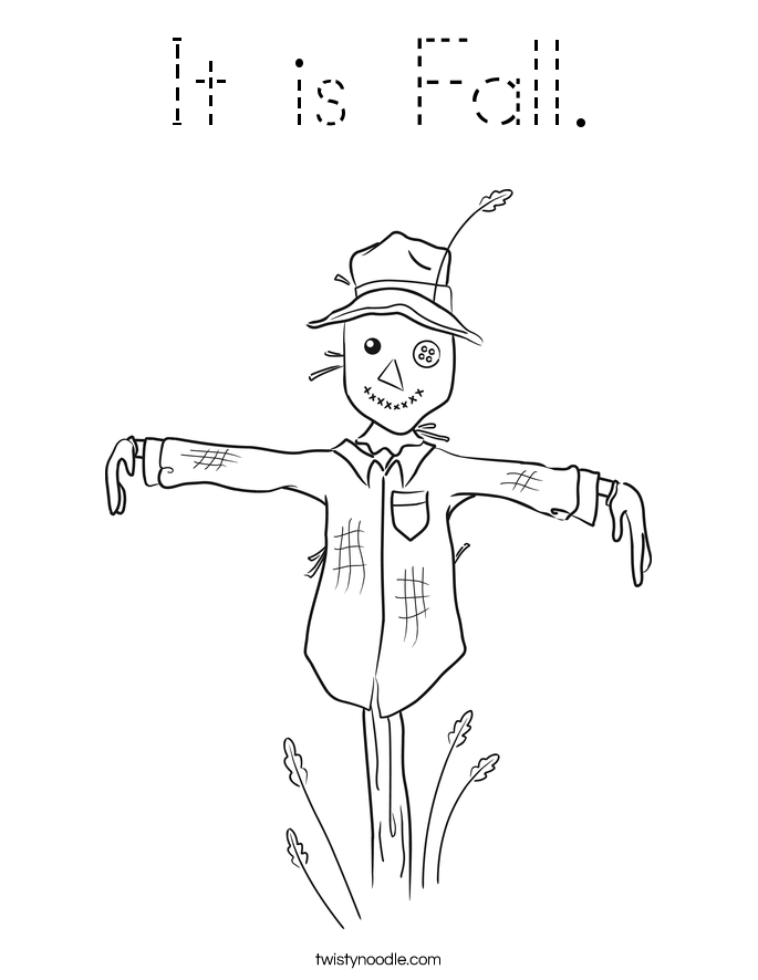 It is Fall. Coloring Page