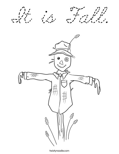 Harvest Hollow Scarecrow Coloring Page