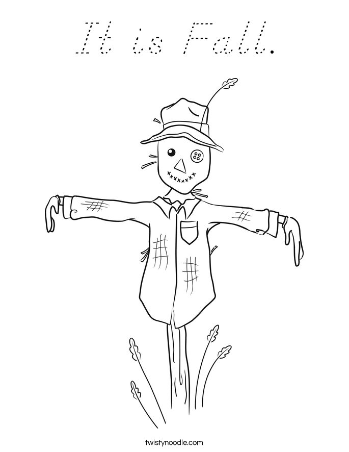 It is Fall. Coloring Page
