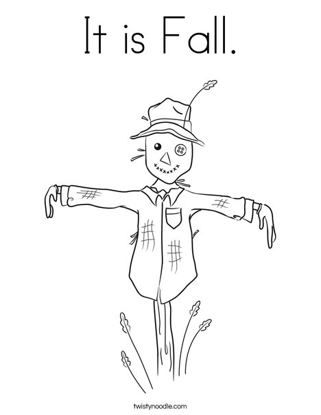 Harvest Hollow Scarecrow Coloring Page