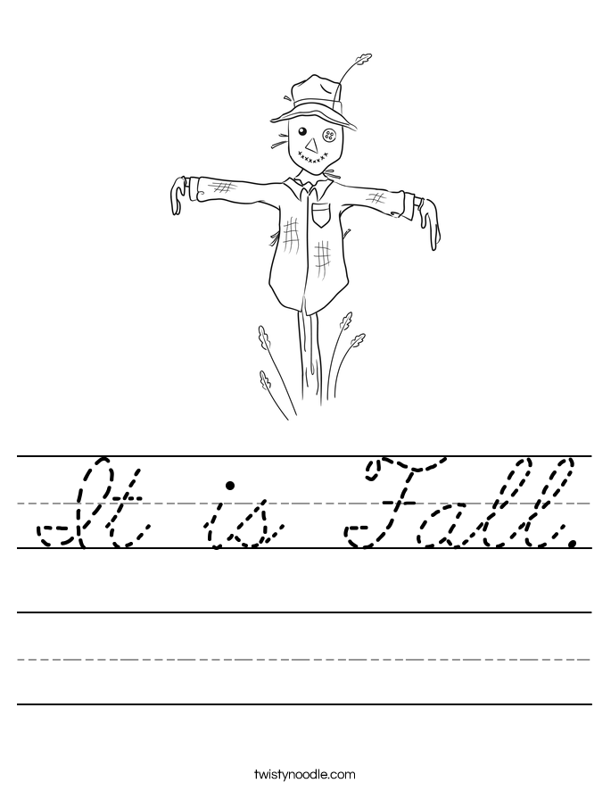 It is Fall. Worksheet