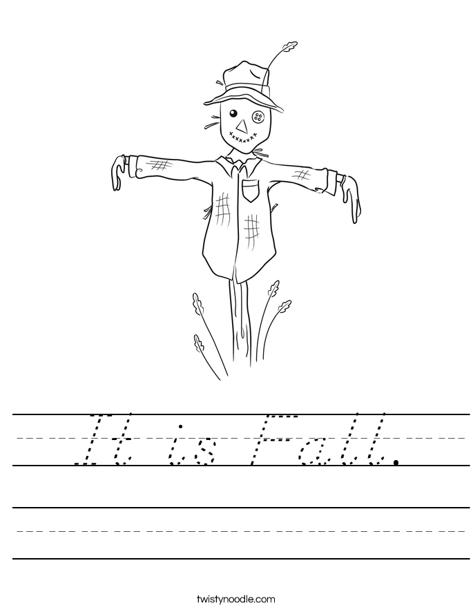 It is Fall. Worksheet